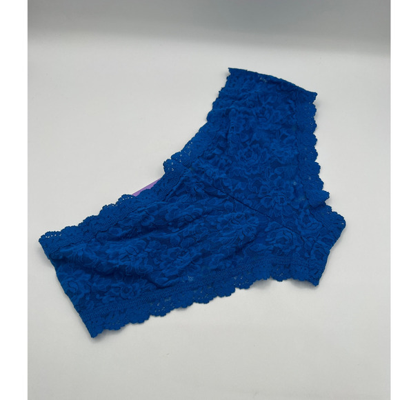 HANKY PANKY SIZE XSMALL LACE SIGNATURE BOY SHORT PANTY SAPPHIRE BLUE NWT - Picture 6 of 10